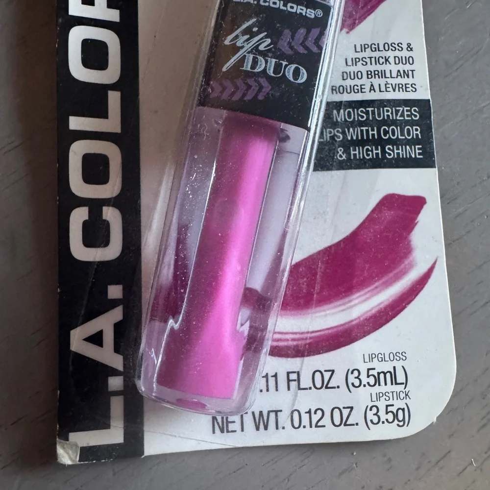 L.A. Colors Lip Duo Gloss Lipstick - Vibe
